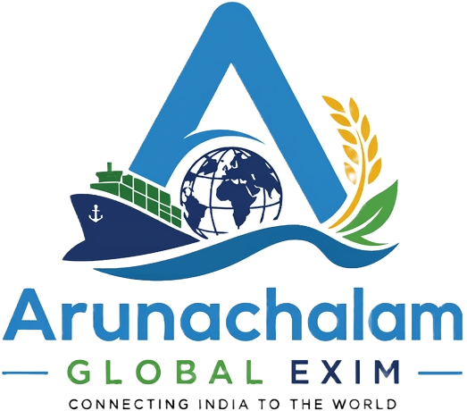 Arunachalam Global Exim logo — connecting India to the world